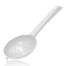 Cuchara para fideos de cocina - Colador resistente a altas temperaturas - Cuchara con filtro - Blanca