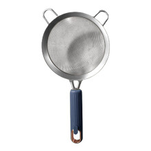Colador de malla fina de acero inoxidable para utensilios de cocina, color azul
