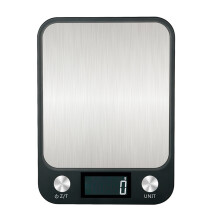 Báscula digital de cocina/alimentos (gramos y onzas) - Ultrafina/Multifunción/Función de tara para cocinar y hornear - Negra - 15 kg/1 g