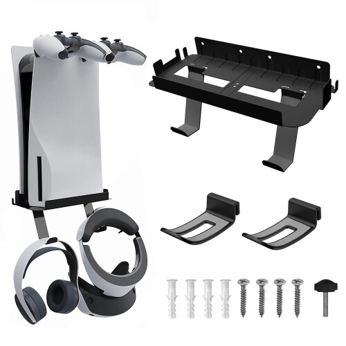 Supporto per gamepad dal design elegante con ganci verticali pieghevoli per PS VR2/console di gioco