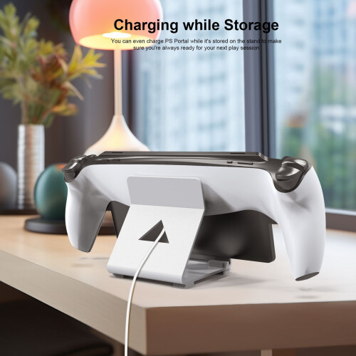 Supporto per console di gioco portatile da tavolo per tablet PS5 Portal (bianco) 1