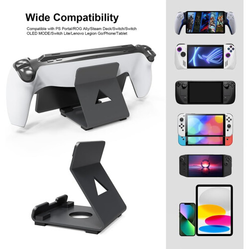 Supporto per console di gioco portatile da tavolo per tablet PS5 Portal (nero) 2
