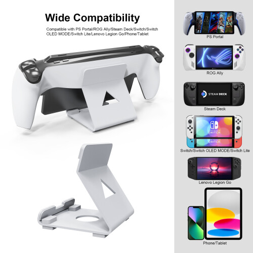 Supporto per console di gioco portatile da tavolo per tablet PS5 Portal (bianco) 2