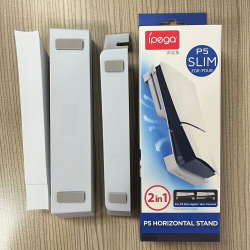 Supporto da tavolo per console di gioco con supporto orizzontale per PS5 Slim (bianco) 2