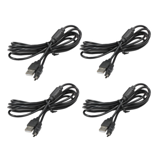 Cavo di ricarica USB da 4 pezzi per controller wireless PS3 Playstation3 con anello