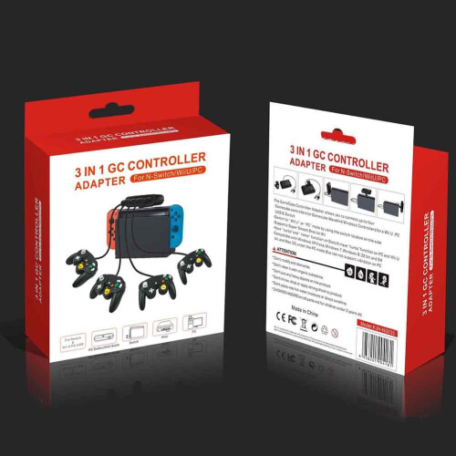 Adattatore USB per controller GC a 4 porte adatto per console Switch WiiU/PC 2