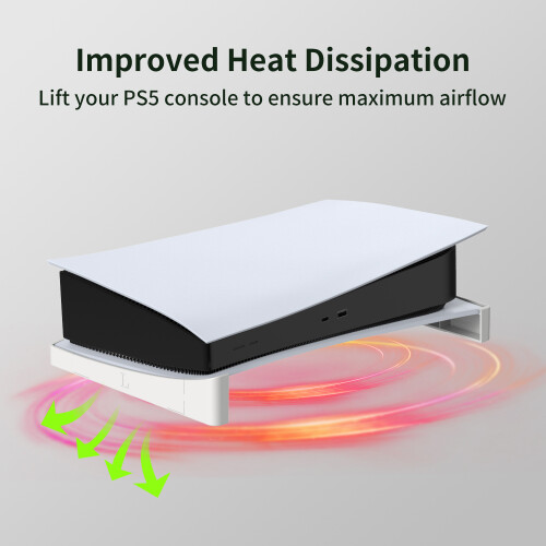 Supporto orizzontale per dischi di gioco da 2 pezzi/set per console PS 5 versione DE/UHD (bianco) 1