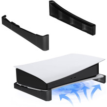 Supporto orizzontale per dischi di gioco da 2 pezzi/set per console PS 5 versione DE/UHD (nero)