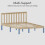 Home Discount (Double, Pine) Milan Wood Bed Frame Low Foot Solid Pine Slatted 8