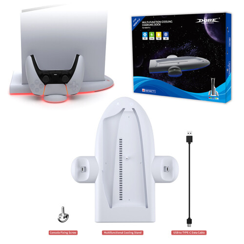 Supporto di raffreddamento verticale per controller con luce RGB per console PS5 Slim