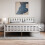 Home Discount (King Size, White & Pine) Milan Wood Bed Frame High Foot Solid Pine Slatted 5