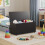 Vida Designs (Black) Leon Toy Box Storage Ottoman Bench Stool Organiser 1