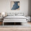 Home Discount (King Size, White) Milan Wood Bed Frame Low Foot Solid Pine Slatted 3