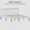 Home Discount (King Size, White & Pine) Milan Wood Bed Frame Low Foot Solid Pine Slatted 8