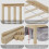 Home Discount (Double, Pine) Milan Wood Bed Frame High Foot Solid Pine Slatted 8