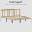 Home Discount (King Size, Pine) Milan Wood Bed Frame Low Foot Solid Pine Slatted 8