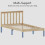 Home Discount (Single, Pine) Milan Wood Bed Frame Low Foot Solid Pine Slatted 8