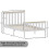Home Discount (Single, White & Pine) Milan Wood Bed Frame High Foot Solid Pine Slatted 5