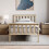 Home Discount (Single, Pine) Milan Wood Bed Frame High Foot Solid Pine Slatted 4