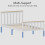Home Discount (Single, White & Pine) Milan Wood Bed Frame High Foot Solid Pine Slatted 3