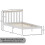 Home Discount (Single, White & Pine) Milan Wood Bed Frame Low Foot Solid Pine Slatted 7