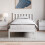 Home Discount (Single, White) Milan Wood Bed Frame Low Foot Solid Pine Slatted 3