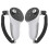 1 paio di impugnature antiscivolo in silicone per controller Meta Quest 3 VR (bianco) 1