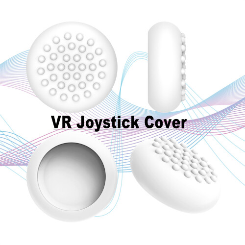 Cappucci per levette analogiche in silicone per controller Meta Quest 3 (bianchi)