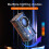 K07 Altoparlanti wireless USB trasparenti Mecha con microfono integrato, suono, luce e ritmo (nero) 5
