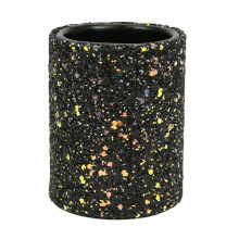 Grazioso organizer con decorazioni glitterate, porta pennelli per cosmetici, pettini e penne, colore: nero