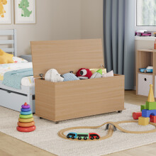 (Pine) Leon Toy Box Storage Ottoman Bench Stool Organiser
