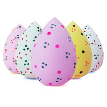 Set di 5 spugne per il trucco, spugnette per fondotinta, spugne per il trucco multicolori - Stile 1