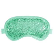 Maschera per gli occhi in gel rinfrescante, riutilizzabile, con supporto in peluche, per gonfiore, emicrania e sollievo dallo stress - Verde