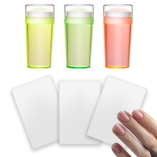 3 set di stampini per unghie in silicone con punta francese, kit di stampini per unghie in silicone con punta francese e raschietto - Stile 4