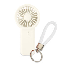 Mini ventilatore portatile portatile, può essere appeso nella tasca dello zaino, con ricarica USB, piccolo ventilatore.-Bianco