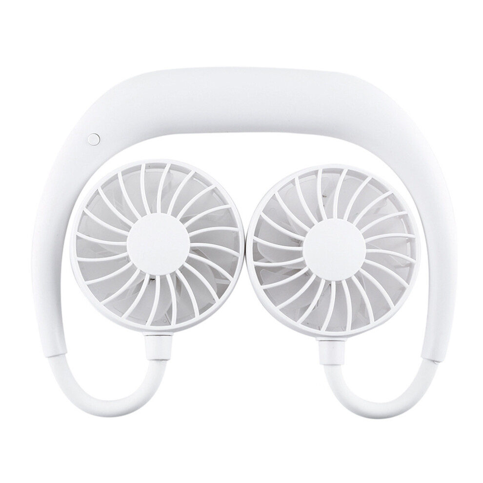 Ventilatore Sportivo, Ventilatore Pigro, Ventilatore Da Collo, Mini Ventilatore, Ventilatore Da Esterno Usb, Ricaricabile, Piccolo, Bianco