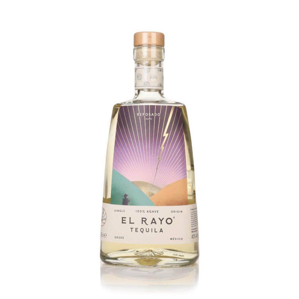 El Rayo Reposado Tequila 70Cl 40% - 7 Months In Whiskey Casks, 100% Weber Agave, Lightning Legend Blue