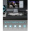 Combinação de teclado e mouse BT 2.4 GHz com suporte para telefone para Mac/iOS/Android/Win7 3
