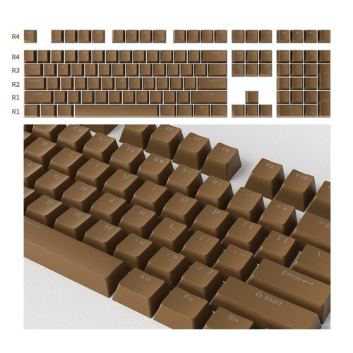 Conjunto de 104 teclas para teclado mecânico universal PC Bakclit (café)
