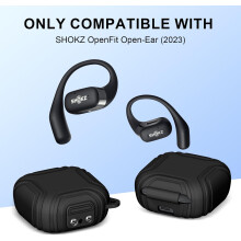 Capa de silicone anti-perda para fone de ouvido SHOKZ OpenFit T910 (preta)