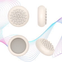 Tampas de silicone para joysticks e controles de Meta Quest 3 (branco leitoso)