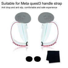 Kit de capas de bateria para controle de VR com alças ajustáveis para Meta Quest 3
