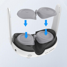 Protetor de lente de silicone VR para Meta Quest 3 (cinza)