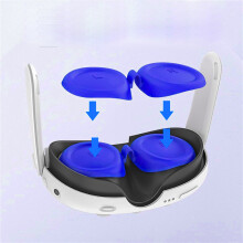 Protetor de lente de silicone VR para Meta Quest 3 (azul escuro)