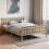 Home Discount (Double, Pine) Milan Wood Bed Frame High Foot Solid Pine Slatted 1