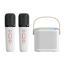 Sistema de alto-falantes portáteis Y1 com som estéreo e Bluetooth 5.3 compatível (branco 1 a 2)