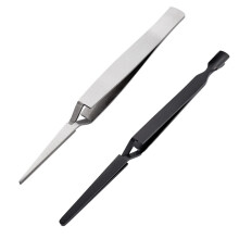 2 peças ferramenta de pinça de unha empurrador de cutícula pinça modeladora multifuncional pinça de unha para manicure estilo 3