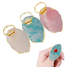 Paleta de resina para unhas DIY com 3 peças, placa de pintura e desenho com anéis de dedo ajustáveis - Estilo 4