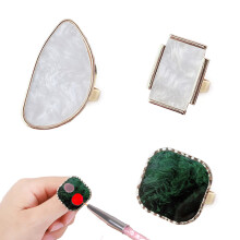 3 peças bandejas de desenho para misturar esmalte em gel faça você mesmo, acessório de anel, paleta de cosméticos de cores - estilo 1