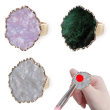 3 paletas de resina para nail art com anéis ajustáveis, paleta de cores para desenho de unhas, ferramenta para nail art - Style1